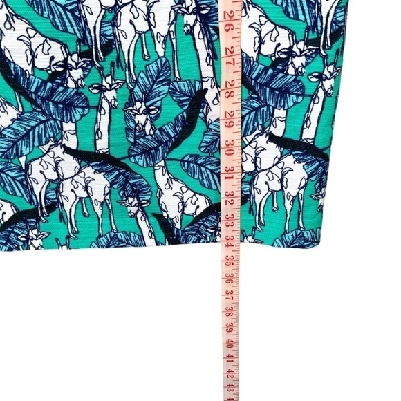 TALBOTS Petites Giraffe Print Cotton Shift Dress Unlined US Sz 8p - Picture 8 of 11